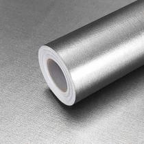 Adesivo Revestimento Vinilico Cozinha Resistente a Alta Temperatura Prata Linho Adesivo Revestimento Vinilico Cozinha Resistente a Alta Temperatura Prata Linho