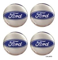 Adesivo roda emblema cromado resinado Ford 48mm Adesivo roda emblema cromado resinado Ford 48mm