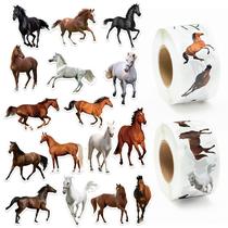 Adesivo Roll H1vojoxo 1000PCS Realistic Horse para crianças Adesivo Roll H1vojoxo 1000PCS Realistic Horse para crianças