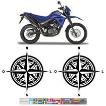 Adesivo Rota Das Américas+rosa Dos Ventos Preto -genérico