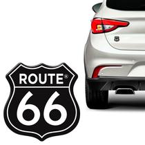 Adesivo Route 66 Preto Resinado Unitário Universal - SPORTINOX