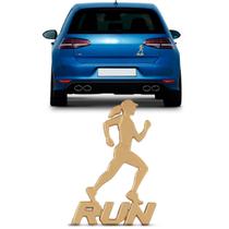Adesivo Run Corredora 70mm Dourado