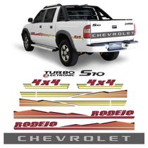 Adesivo S10 Rodeio 2006 Faixa Lateral/traseira Emblema Preto