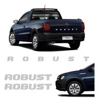 Adesivo Saveiro Robust Kit Faixas Laterais E Tampa Cinza