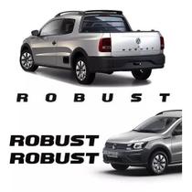 Adesivo Saveiro Robust Kit Faixas Laterais E Tampa Preto