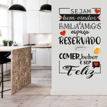 Adesivo Sejam bem vindos 45x100 Decoração parede cozinha sala