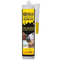 Adesivo Selante Acrílico 400g Ideal MDF Madeira Plástico Interno Externo Base d'água 23cm x 4,9cm