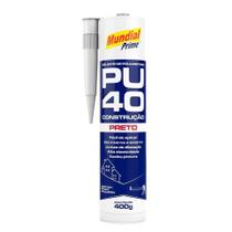 Adesivo Selante Poliuretano PU40 Mundial Prime Preto 400g - Aeroflex