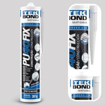 Adesivo Selante PU40FIX Silicone Preto TekBond 280ml Cola p/ Vedação
