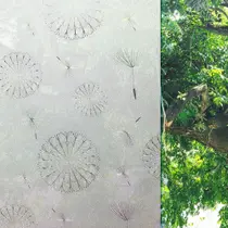 Adesivo Sem Cola 3D Janela Porta Vidro Jateado Botanico Adesivo Sem Cola 3D Janela Porta Vidro Jateado Botanico
