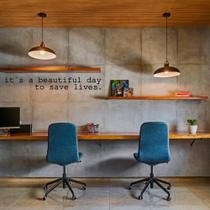 Adesivo Série Grey's Anatomy Frase Inglês Its a Beautiful Day Decoração Sala