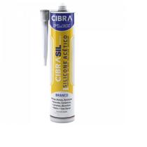 Adesivo silicone acético 230g branco cibra - CIBRA FLEX