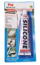 Adesivo Silicone Acético Incolor 50g - Selante Impermeável para Vidros e Alumínio Adesivo Silicone Acético Incolor 50g - Selante Impermeável para Vidros e Alumínio