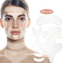 Adesivo Silicone Anti-Rugas 18 Pçs Rosto Testa Busto Pescoço