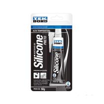 Adesivo silicone de alta temperatura 50g preto tek bond Adesivo silicone de alta temperatura 50g preto tek bond