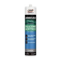 Adesivo Silicone Orbived Uso Geral Acético Cinza 240g Adesivo Silicone Orbived Uso Geral Acético Cinza 240g