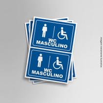 Adesivo Sinalização Banheiro WC PCD Masculino Adesivo Sinalização Banheiro WC PCD Masculino