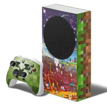Adesivo Skin Xbox Series S E Dois Controles Minecraft B2