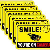Adesivo Smile You're On Camera em PVC autoadesivo 6 unidades/lote