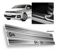 Adesivo Soleira Da Porta Vw Gol G7 Escovado Resinado