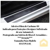 Adesivo Soleira Fiat Pulse Fibra De Carbono 4d Proteção 4pçs