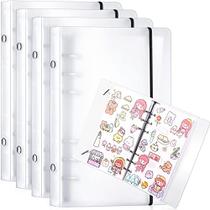 Adesivo Spakon Coleta de Folhas de Álbum Reutilizáveis Coleção de Livros Acessórios Atividade para Adesivos, Etiquetas, Presentes de Natal, A6 / A5 (4 Peças, A6)