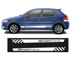 Adesivo Sport Racing Palio 4 Portas Hatch Faixa Lateral