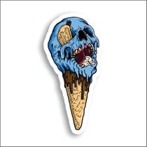Adesivo Sticker Vinil Impermeável Sorvete de Caveira