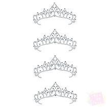 Adesivo Strass - Tiara Coroa Prata II Adesivo Strass - Tiara Coroa Prata II