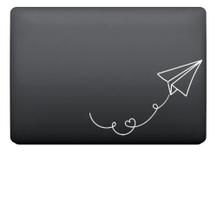 Adesivo Tablet Notebook Pc Avião De Papel Voando Coração
