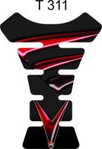 Adesivo Tank Pad Resinado Titan Fan 150 E 160 Preto T311