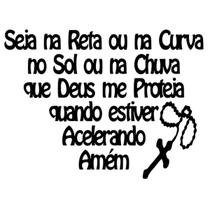 Adesivo Tanque Moto Frase Seja Na Reta ou Na Curva - Preto