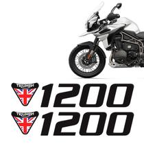 Adesivo Tanque Triumph Tiger 1200 Par 3d Resinado Preto Adesivo Tanque Triumph Tiger 1200 Par 3d Resinado Preto