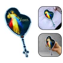Adesivo Terço Jesus Misericordioso Resinado