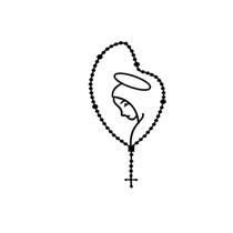 Adesivo Terço Rosário Maria Nossa Senhora Mãe Jesus - Preto Adesivo Terço Rosário Maria Nossa Senhora Mãe Jesus - Preto