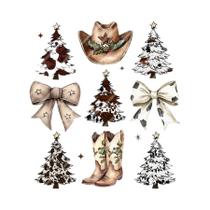 Adesivo Termocolante De Botas De Cowboy De Natal Para Camisetas, Moletons, Bolsas E Capas De Adesivo Termocolante De Botas De Cowboy De Natal Para Camisetas, Moletons, Bolsas E Capas De