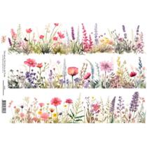 Adesivo Têxtil Arte Fácil Barra de Flores - DX-008 Adesivo Têxtil Arte Fácil Barra de Flores - DX-008