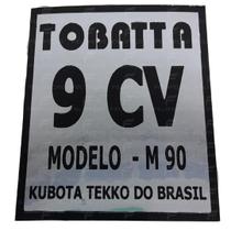 Adesivo Tobatta 9cv Modelo TR9 M90 Antigo Adesivo Tobatta 9cv Modelo TR9 M90 Antigo