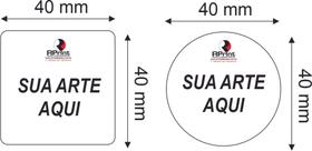 Adesivo Transparente 4 Cm Personalizado - 250 Unidades