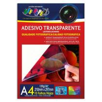 Adesivo Transparente A4 Off Paper Jato de Tinta 120g 10Fls Adesivo Transparente A4 Off Paper Jato de Tinta 120g 10Fls