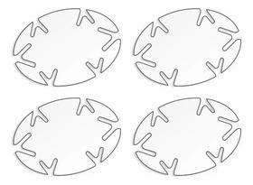 Adesivo Transparente Proteção Maçaneta 4 Portas - Kit