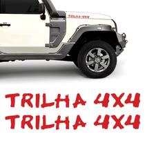 Adesivo Trilha 4x4 P/ Troller T4 15/21 Capô Verm Genérico