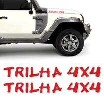 Adesivo Trilha 4x4 Troller T4 2015/2021 Faixa Capô Vermelho