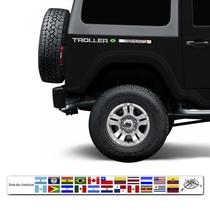 Adesivo Troller Rota Das Américas Rosa Dos Ventos Resinado