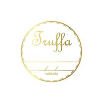 Adesivo "Truffa Gourmet com Validade" - Ref.2020 - Hot Stamping - Dourado - 50 unidades - Stickr - Rizzo