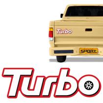 Adesivo Turbo D20 Branco Traseiro Modelo Original Chevrolet