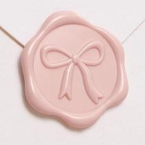 Adesivo UNIQOOO 3D Bow Wax Seal Stickers 50 unidades Blush