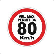 Adesivo Velocidade Máxima Permitida 80km/h Carro Caminhão