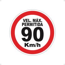 Adesivo Velocidade Máxima Permitida 90km/h Carro Caminhão