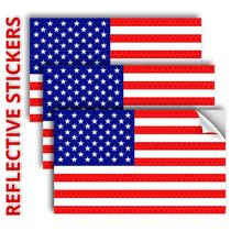 Adesivo Venicor Reflective American Flag 5x3 cm - pacote com 3